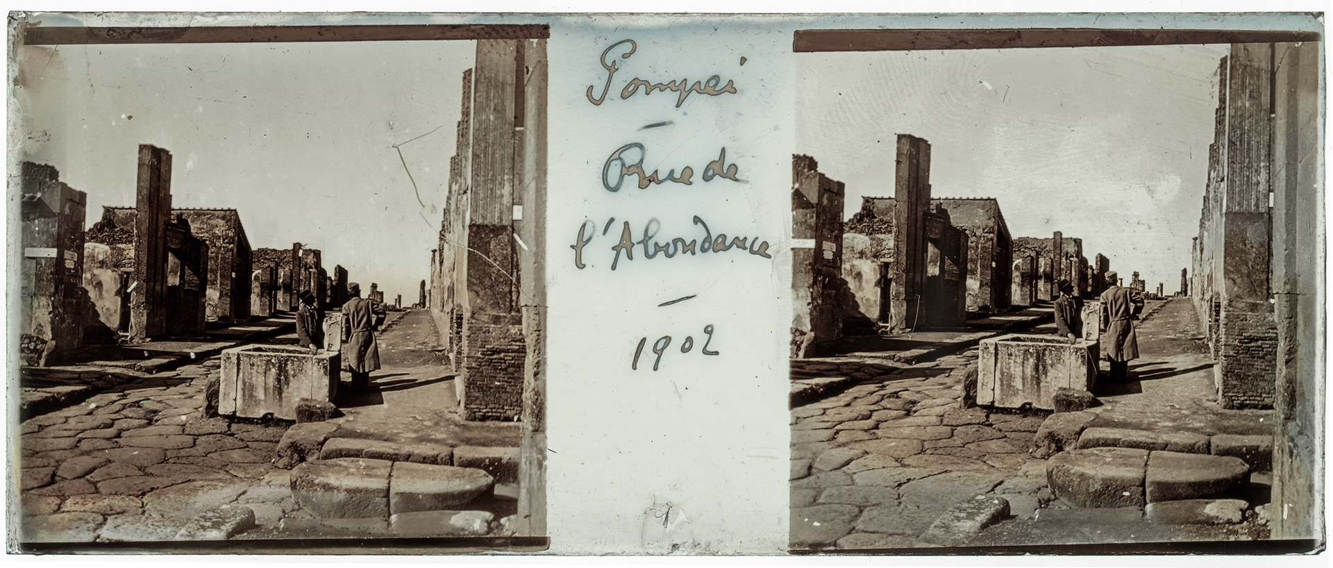 2044_ Italie-Pompéi - 1902 - "Pompéi - Rue de l'Abondance - 1902"