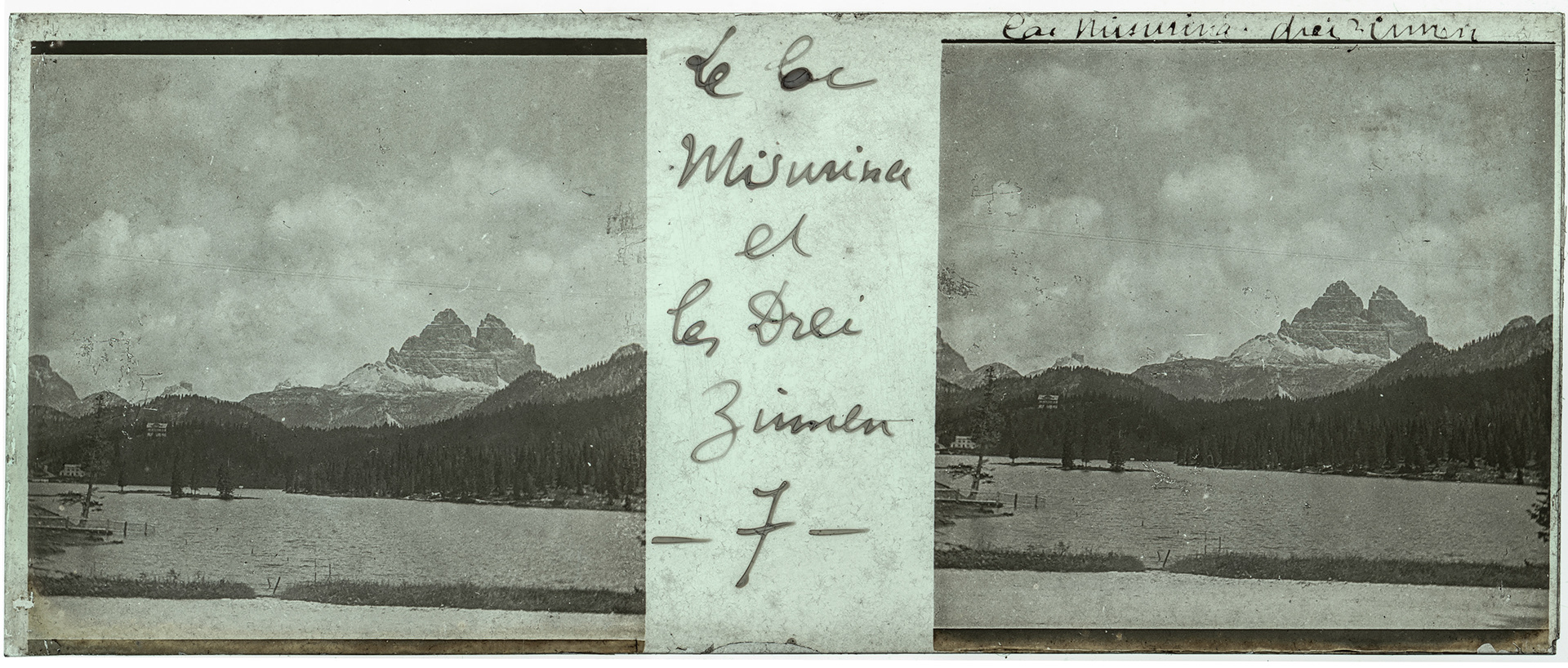 1687_ Italie-Ritten-Lac misurina - 1902 - "Le lac Misurina et les Drei Zinnen - 7"