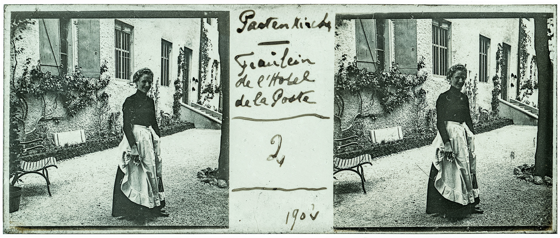 0315_ Allemagne-Partenkirchen Atlas Psthotel - 1902 - "Pastenkirche - Fraulein de l'hotel de la Poste - 2 - 1902"