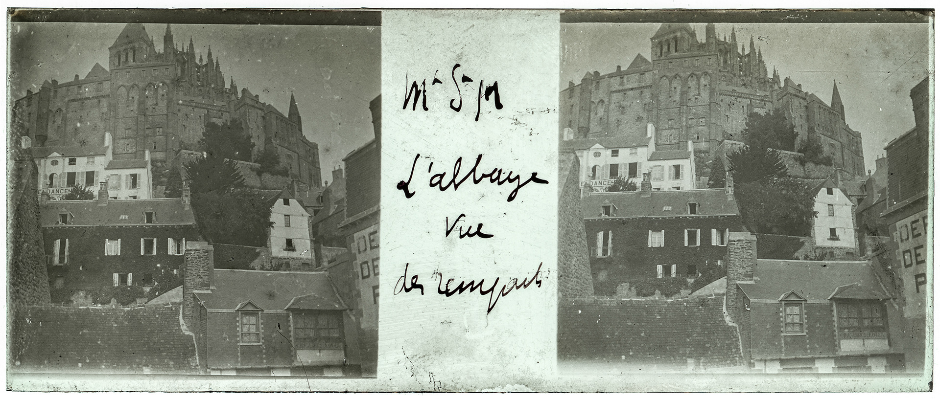 1757_ France-Mont Saint-Michel - "Mont Saint-Michel -  L'abbaye vue des remparts"