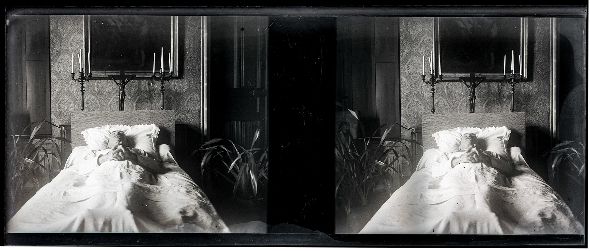 1560_ France-Val-du-Layon La bodière - 29 décembre 1943 - Louis Rollinde de Beaumont sur son lit de mort