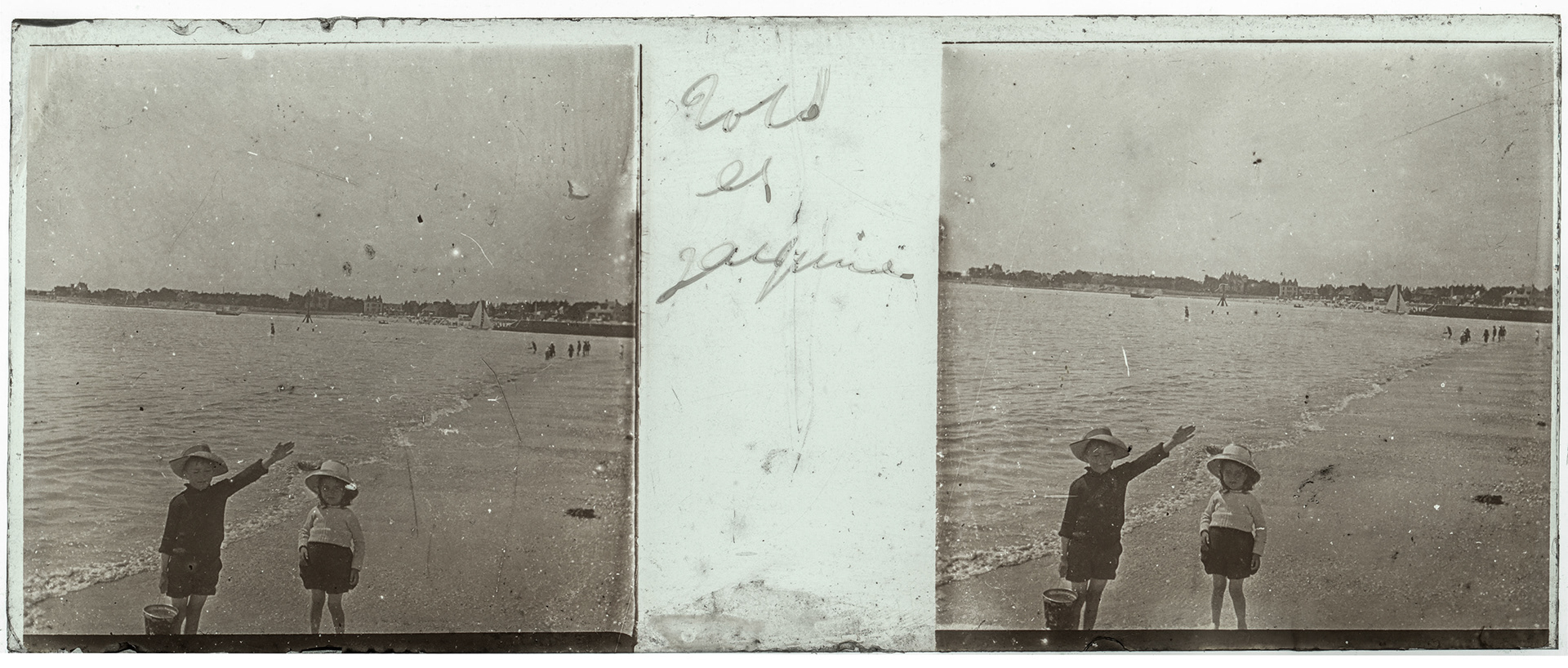 1666_ France-Le Pouliguen plage denoît - 1910 - "Toto et Jacquine"