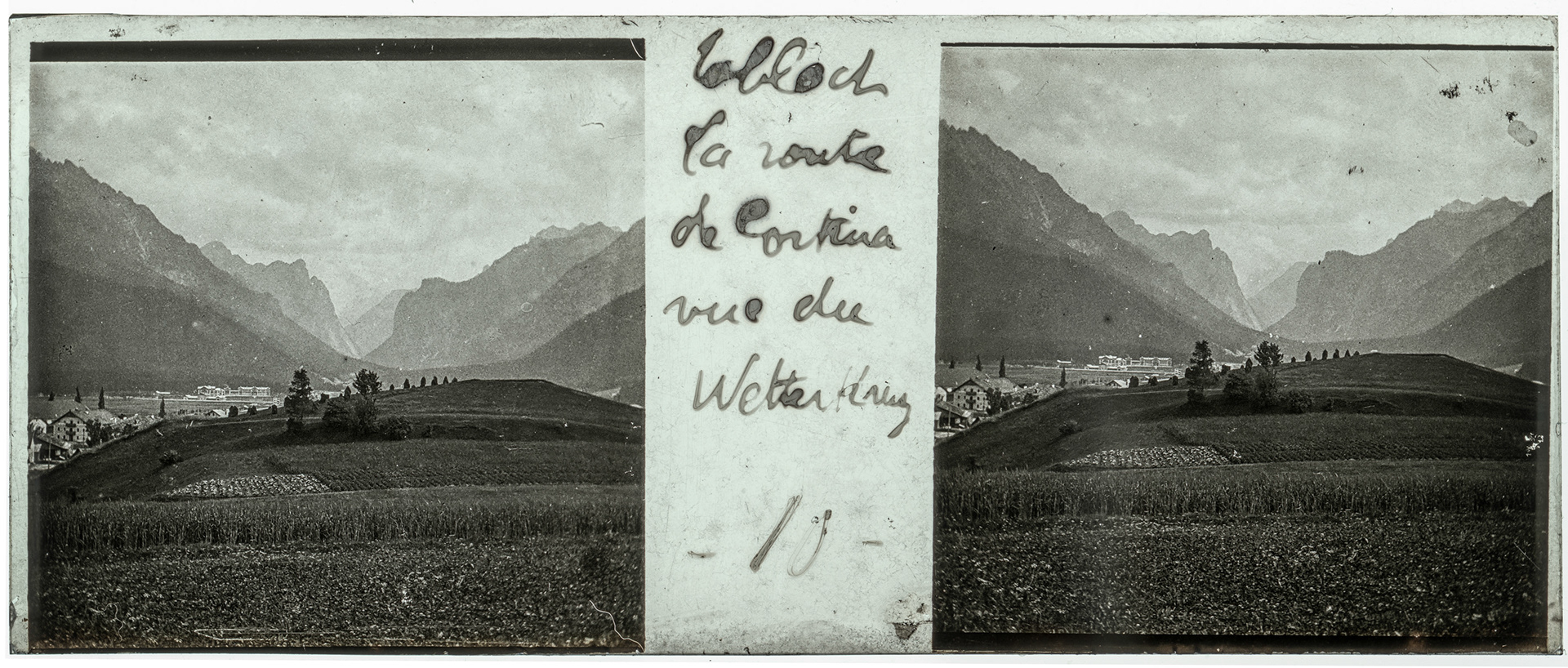 1689_ Italie-Toblach - 1902 - "Toblach la route de Cortina vue du Wetterkreuz"