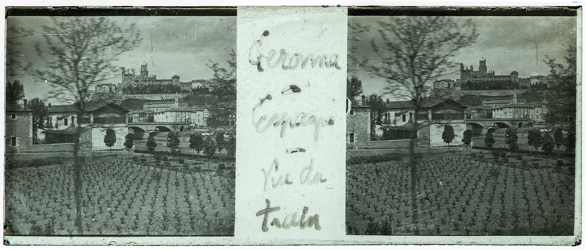 0166_ Espagne-Gérone - "Geronna - Espagne - Vu du train"