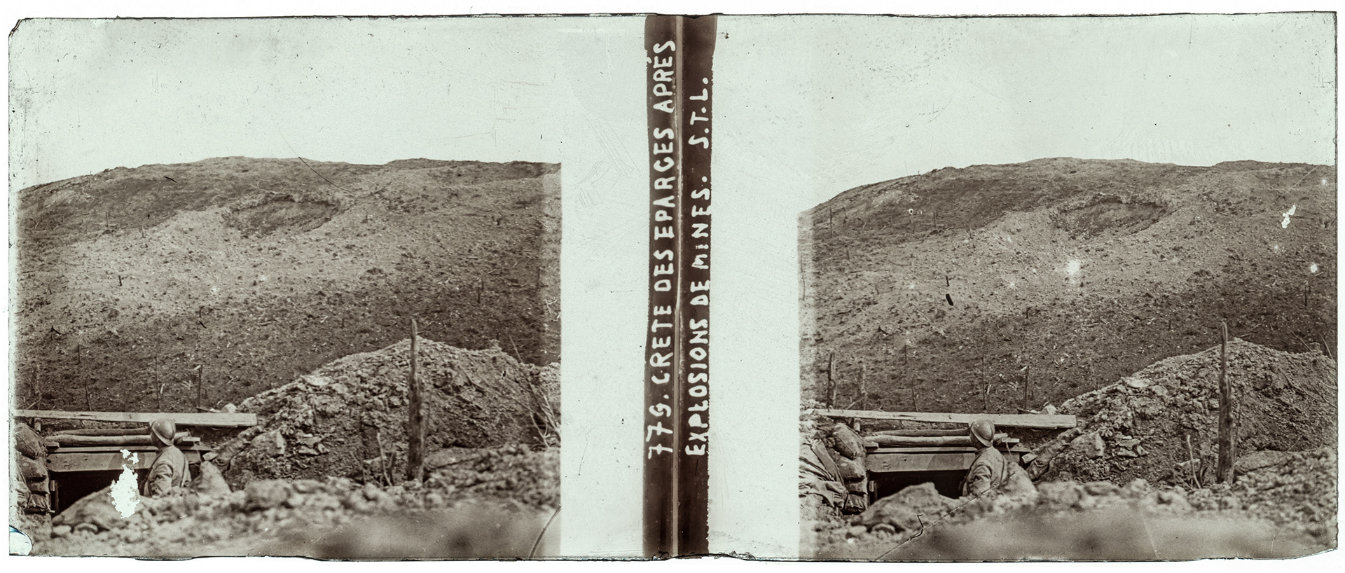 1844_ France-Meuse Crête des éparges - "779 - Crêtes des éparges après explosions de mines S.T.L."