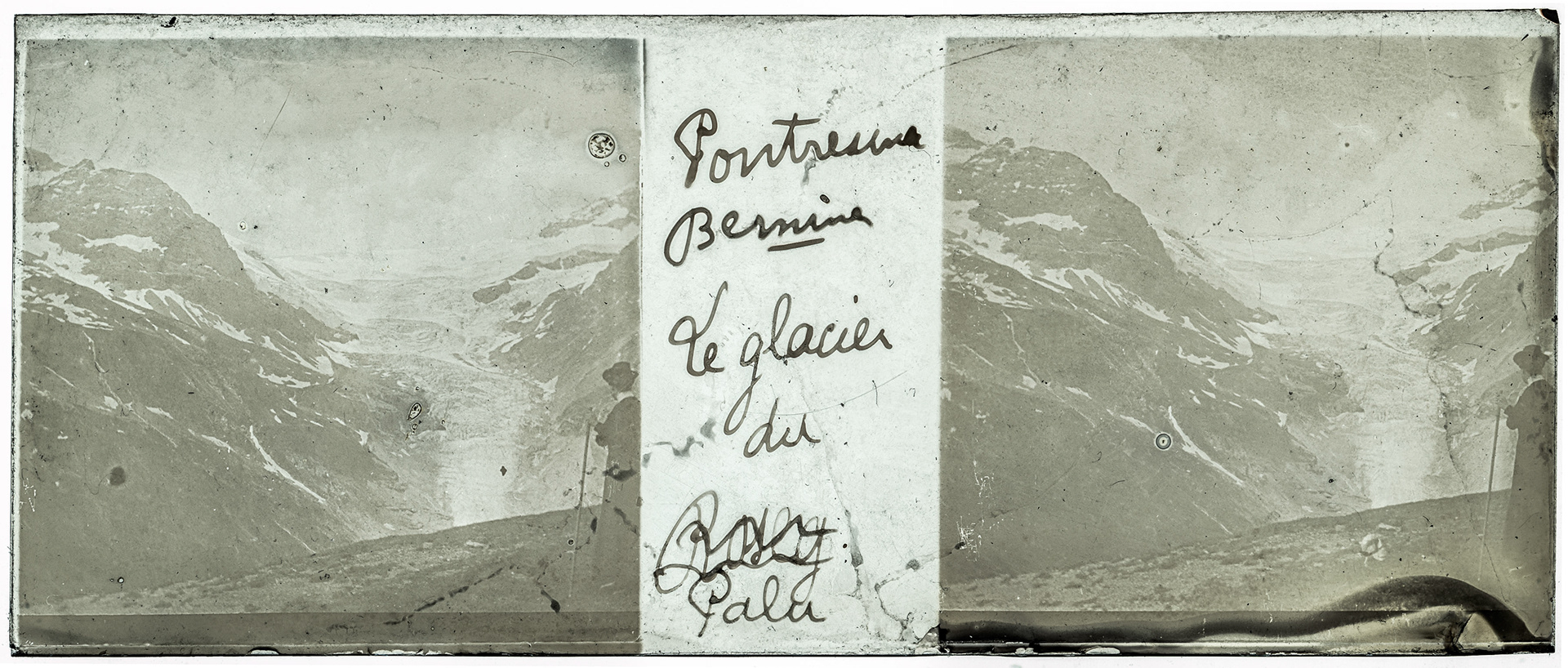 0363_ Suisse-Poschiavo Glacier du Palu - "Pontresina Bernina - La glacier du Palu"