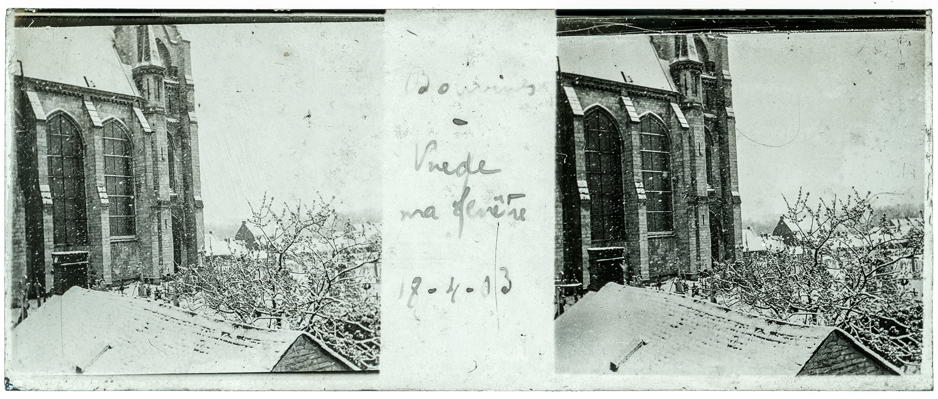 1089_ France-Bouvines - 18 avril 1903 - "Bouvines - Vue de ma fenêtre 18-4-03"