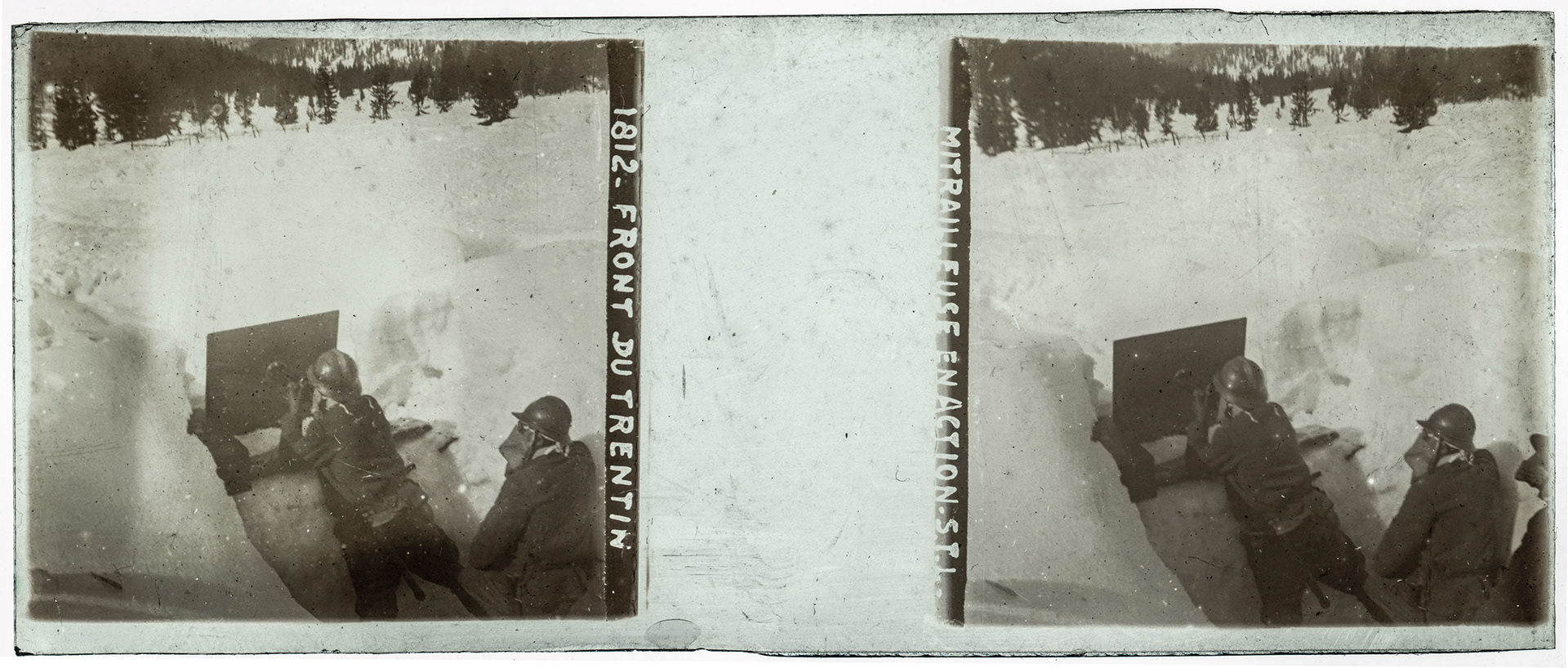 1506_ Italie-Plateau d'Asiago - 1916 - "1812 - Front du Trentin Mitrailleuse en action - S.T.L."