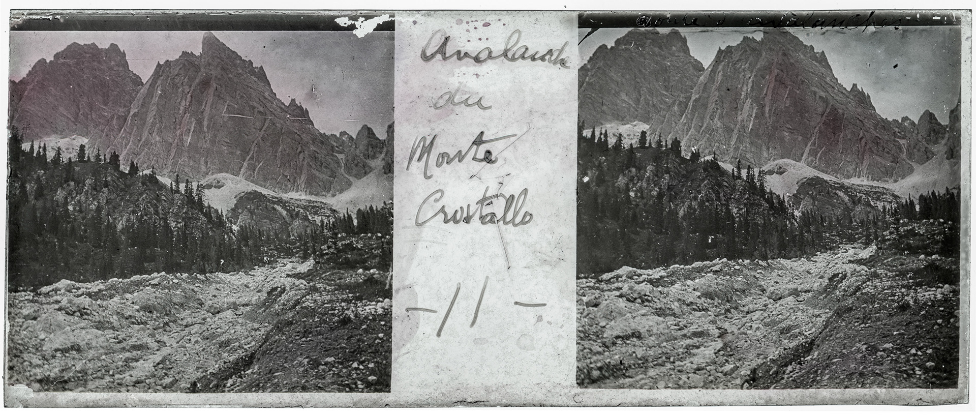 1384_ Italie-Auronzo di cadore Mont Cristallo - 1902 - "Avalanche au Monte Cristallo - 11"