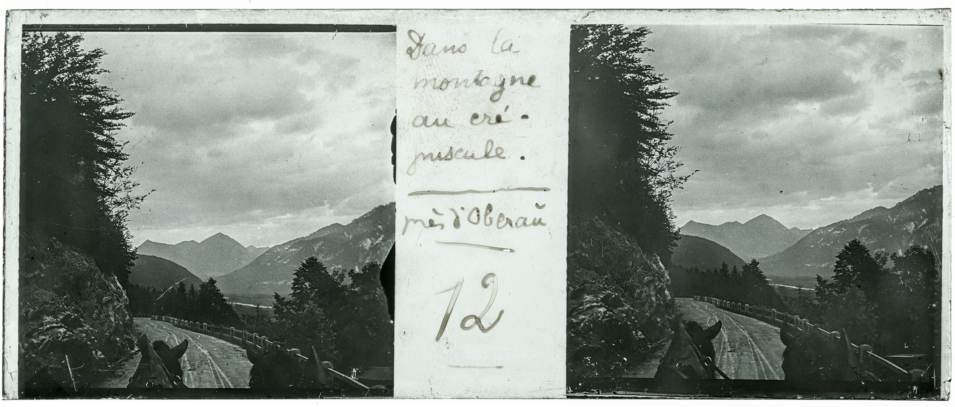 1381_ Allemagne-Obereau - "Dans la montange au crépuscule - près d'Obereau - 12"