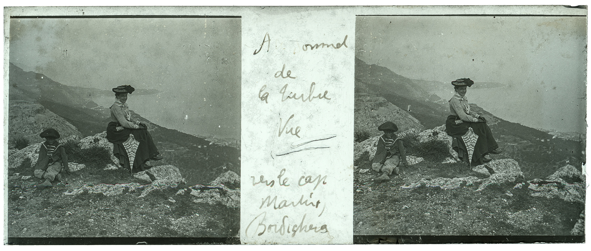 1268_ France-La Turbie - "Au sommet de la Turbie Vue - Vers le cap Martin, Bordighera"