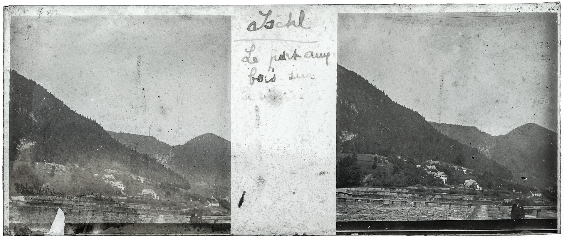 1406_ Autriche-Bad Ischl - 1902 - "Ischl - Le port aux bois sur la rivière"