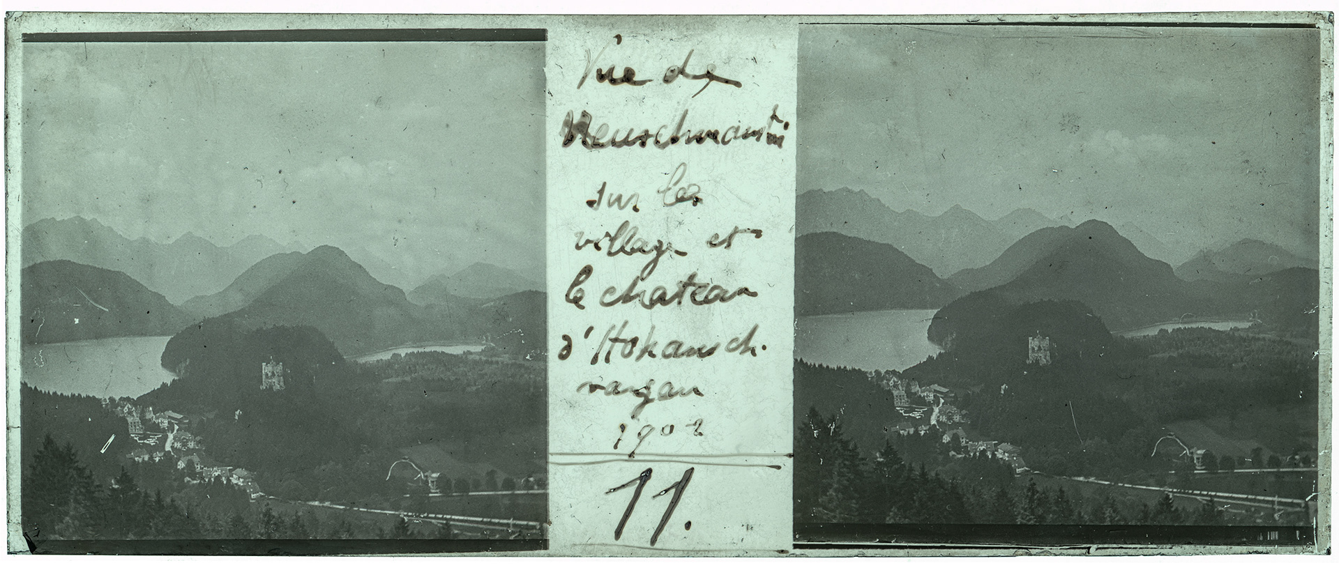 1535_ Allemagne-Chateau de Neuschwanstein - 1902 - "Vue de Neuschwanstein sur le village et le chateau d'Hohenschwangau 1902 - 11"