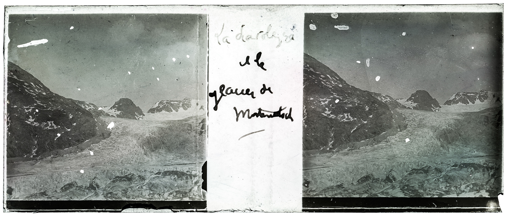 0368_ Suisse-Pontresina Morteratsch - "La darolegra et le glacier de Morteratsch"