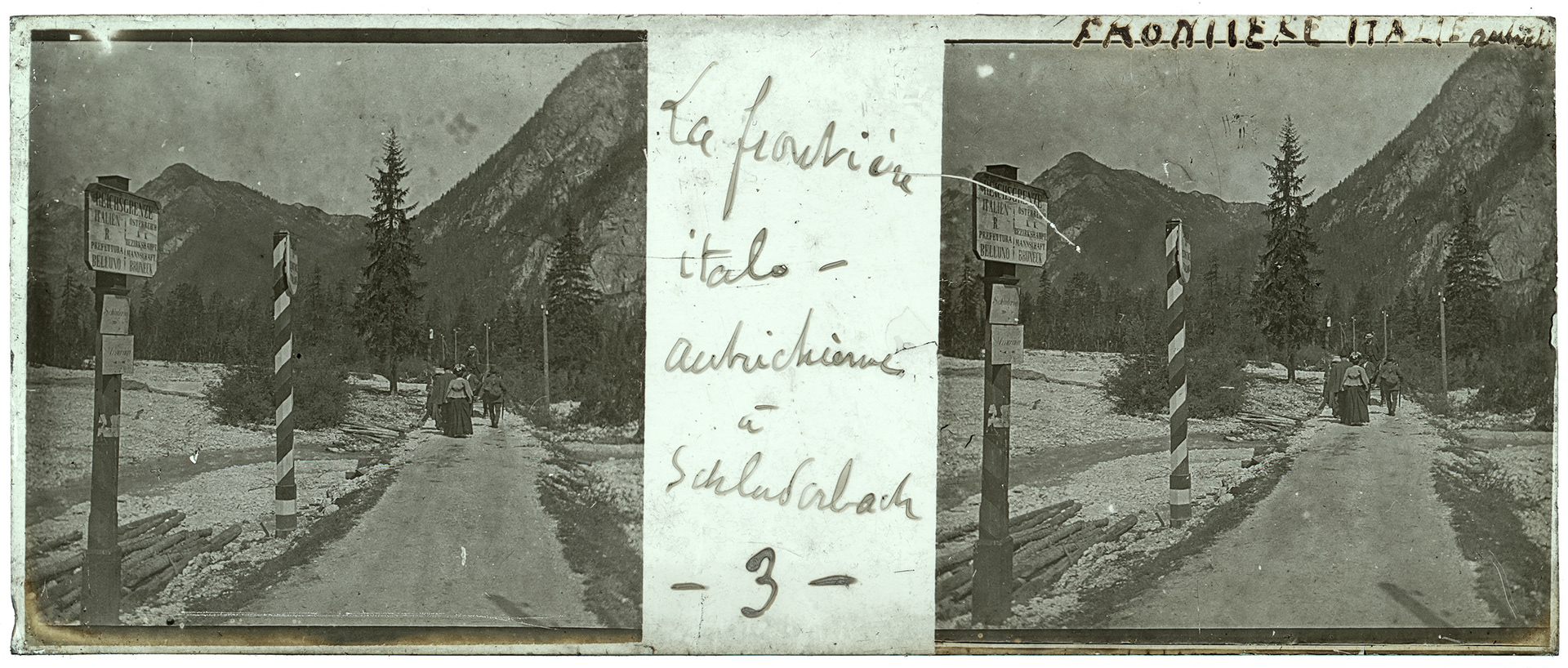 2128_ Italie-Schluderbach - 1902 - "La frontière italo - autrichienne à Schluderbach - 3"