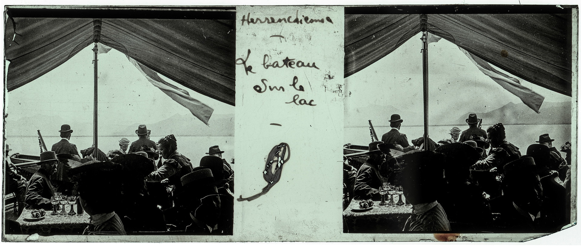 2119_ Allemagne-Chiemsee chateau de Herrenchiemsee - "Herrenchiemsee - Le bateau sur le lac"