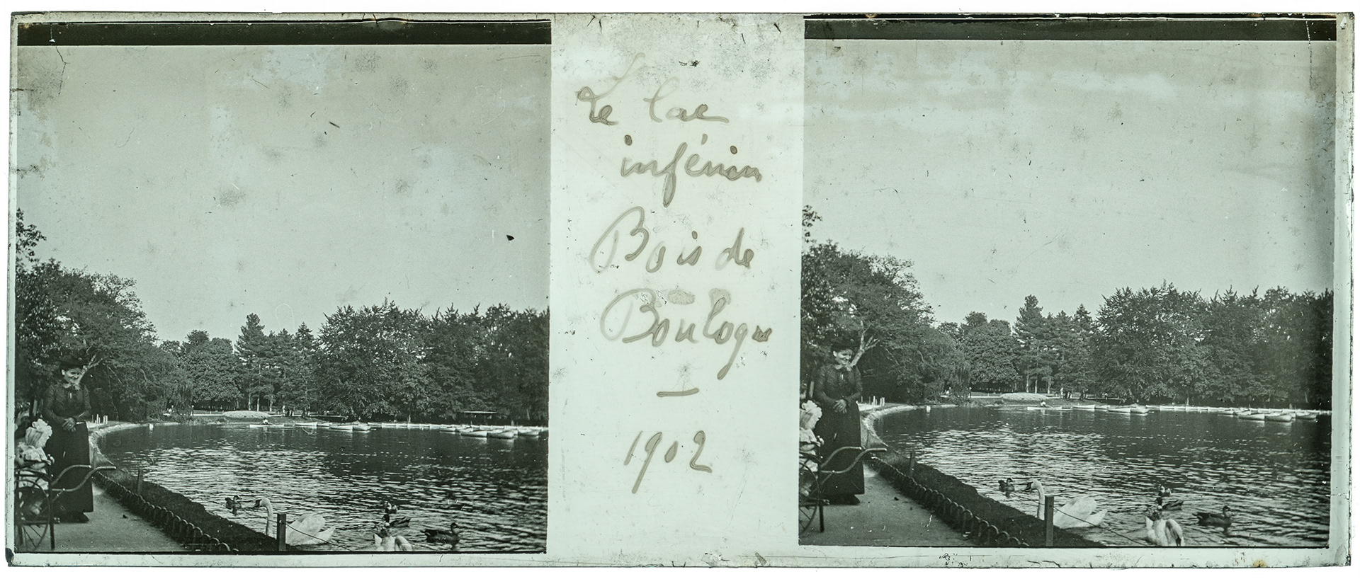 0840_ France-Paris bois de Boulogne lac inférieur - 1902 - "Le lac inférieur Bois de Boulogne - 1902"