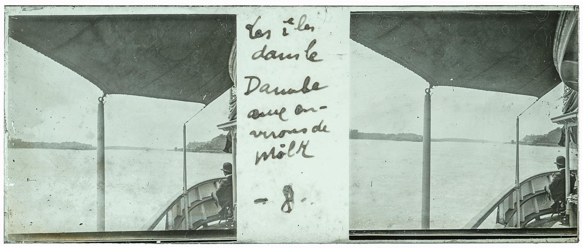 0214_ Autriche-Melk Danube - 1902 - "Les îles dans le Danube aux environs de Mölk"
