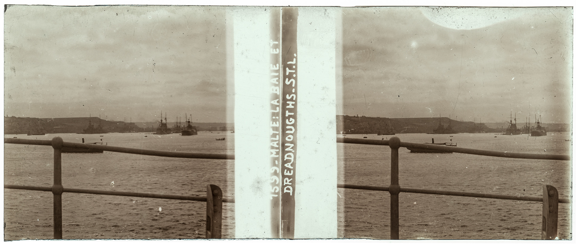 1847_ Malte-La valette - "1599 - Malte : La baie et Dreadnougths S.T.L."