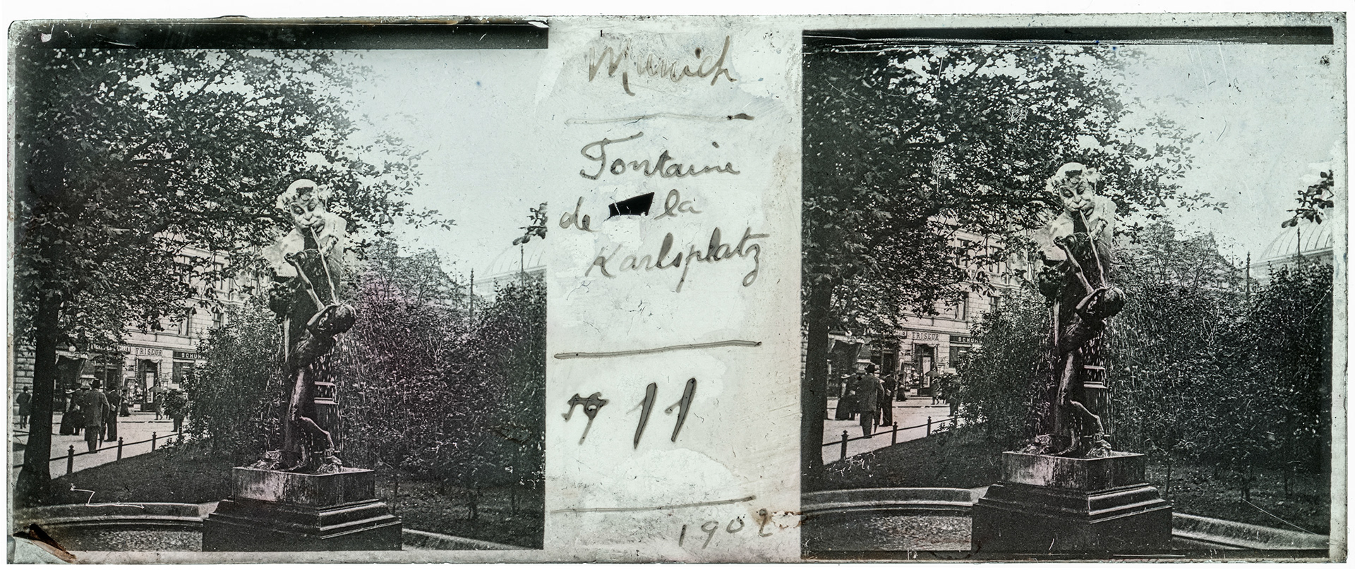 1221_ Allemagne-Munich Karsplatz - 1902 - "Munich - Fontaine de la Karlsplatz - 11"