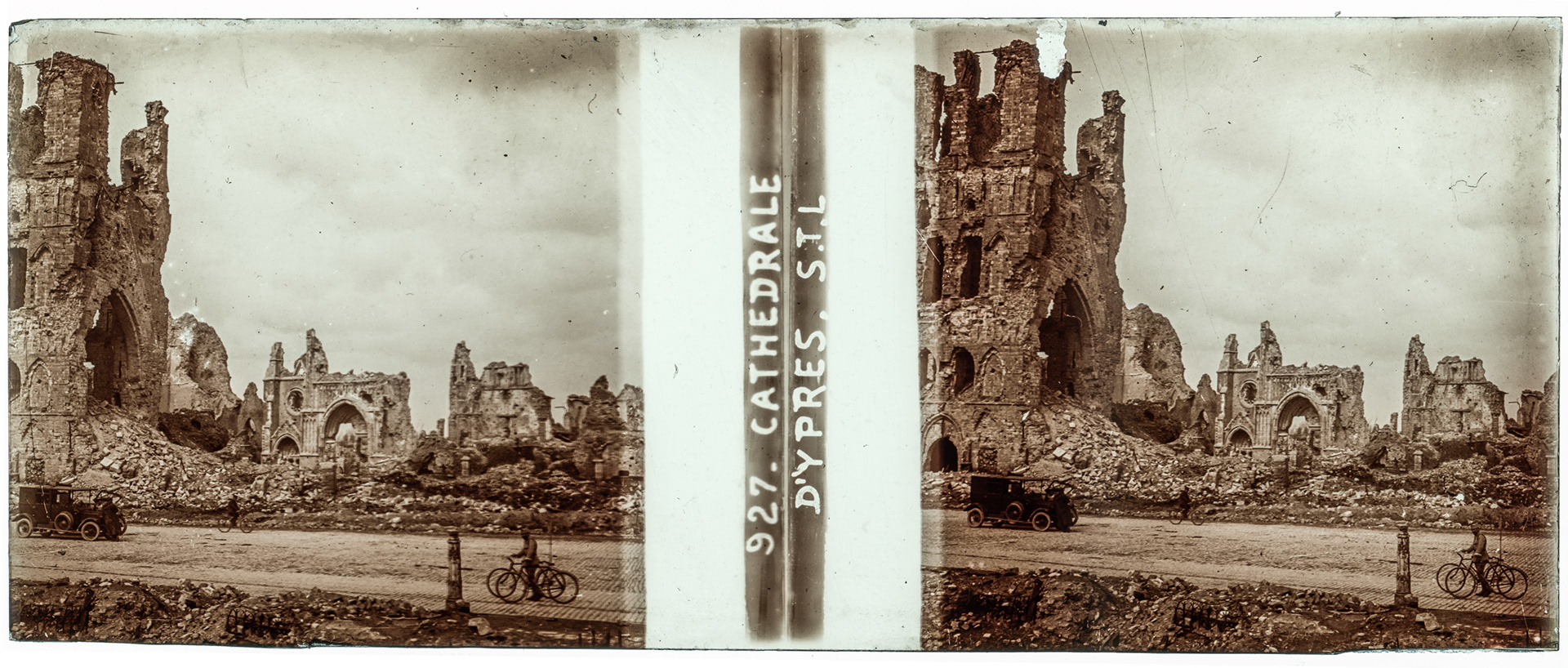 1258_ Belgique-Ypres cathédrale d'Ypres - 1916 - "927 Cathédrale d'Ypres S.T.L"