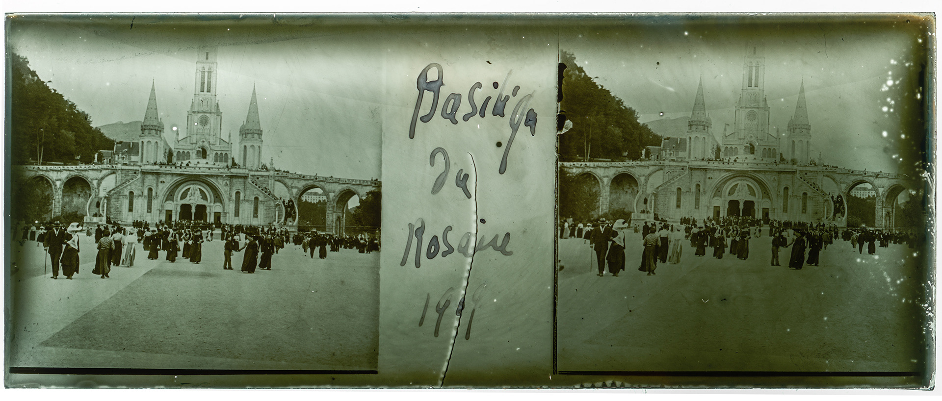 0733_ France-Lourdes Basilique Notre-Dame du Rosaire - 1909 - "Basilique du Rosaire 1909"