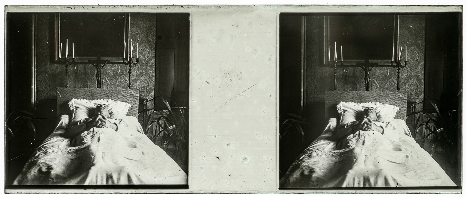 1717_ France-Val-du-Layon La bodière - 29 décembre 1943 - Louis Rollinde de Beaumont sur son lit de mort