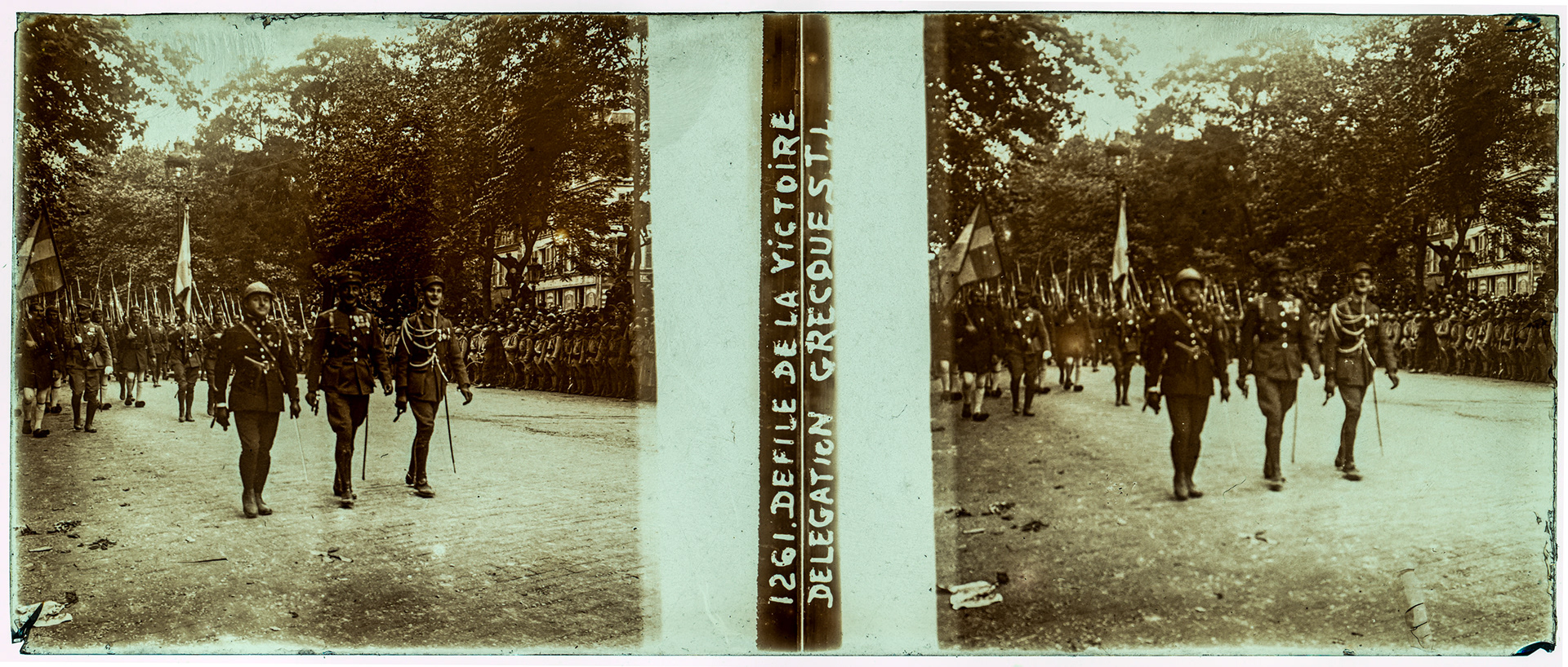 0115_ France-Paris - 14 juillet 1919 - "1261 Défilé de la Victoire : Délégation Grecque STL"