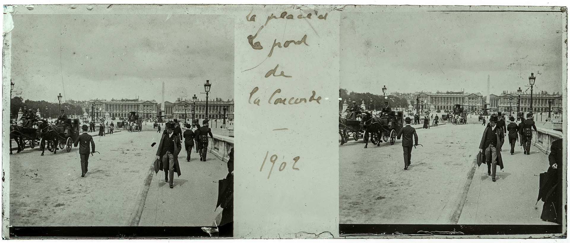 2164_ France-Paris place de la COncorde - 1902 - "La place et le pont de la Concorde - 1902"