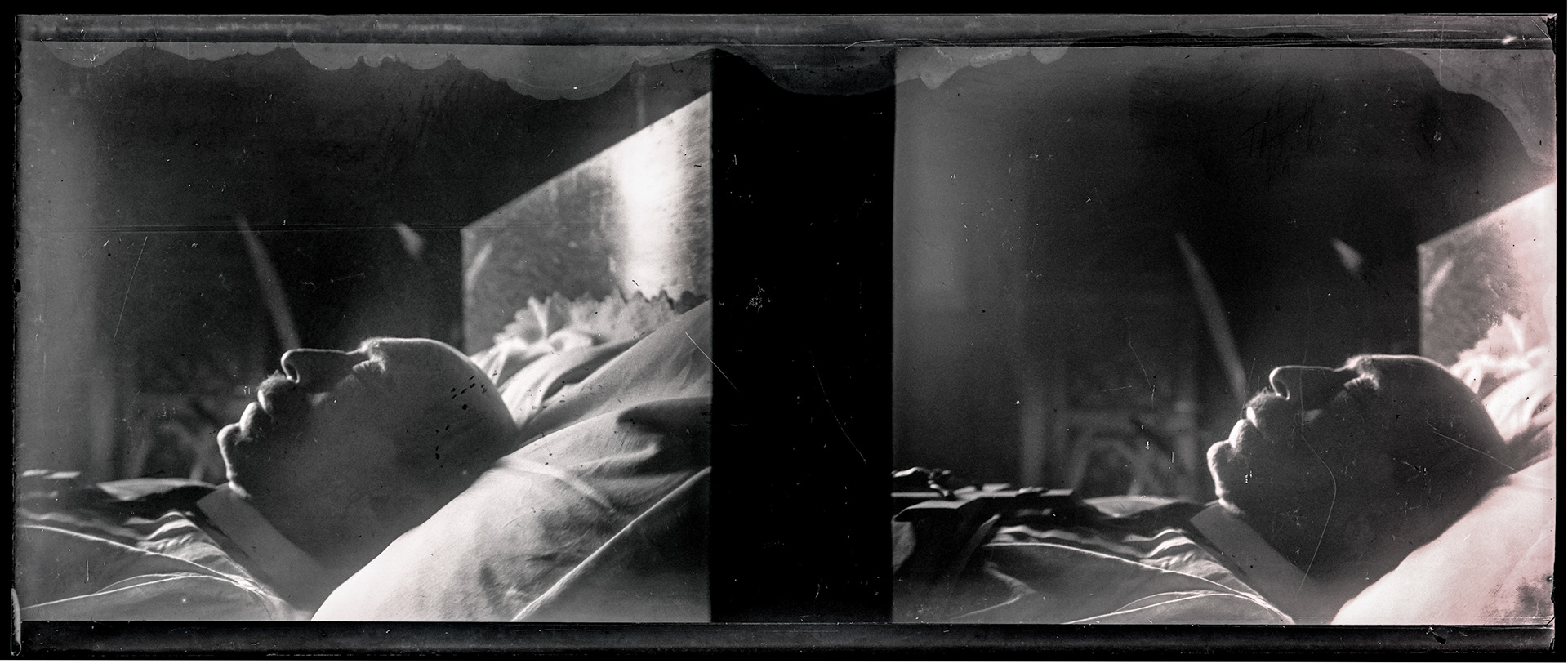 1563_ France-Val-du-Layon La bodière - 29 décembre 1943 - Louis Rollinde de Beaumont sur son lit de mort