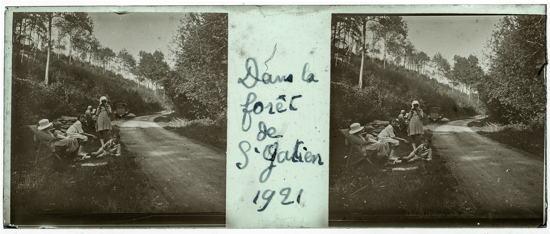 2202_ France-Saint-Gatien-des-Bois - 1921 - "Dans la forêt de Saint Gatien 1921"