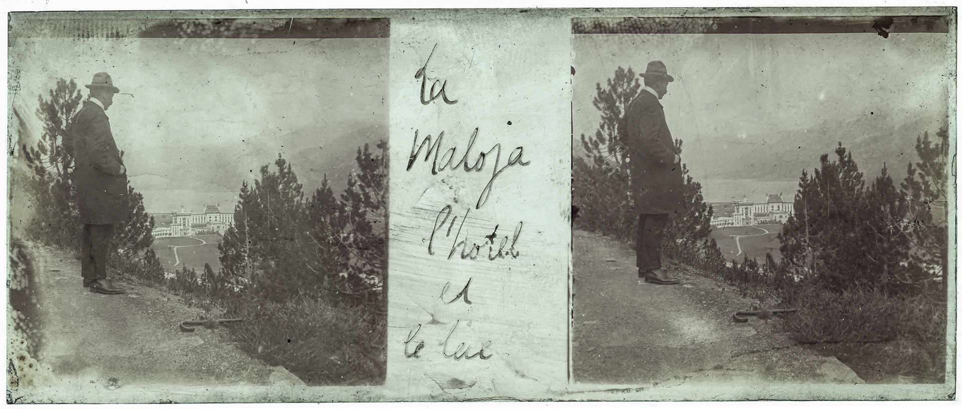 1465_ Suisse-Maloja - "La maloja l'hotel et le lac"