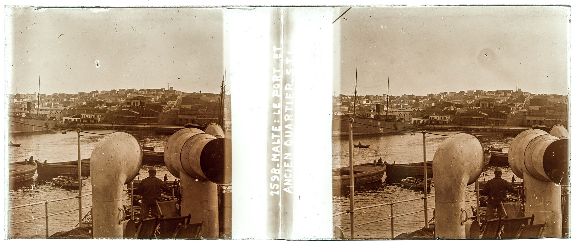 1533_ Malte-La Valette - "1598 - Malte : Le Port et ancien quartier S.T.L."
