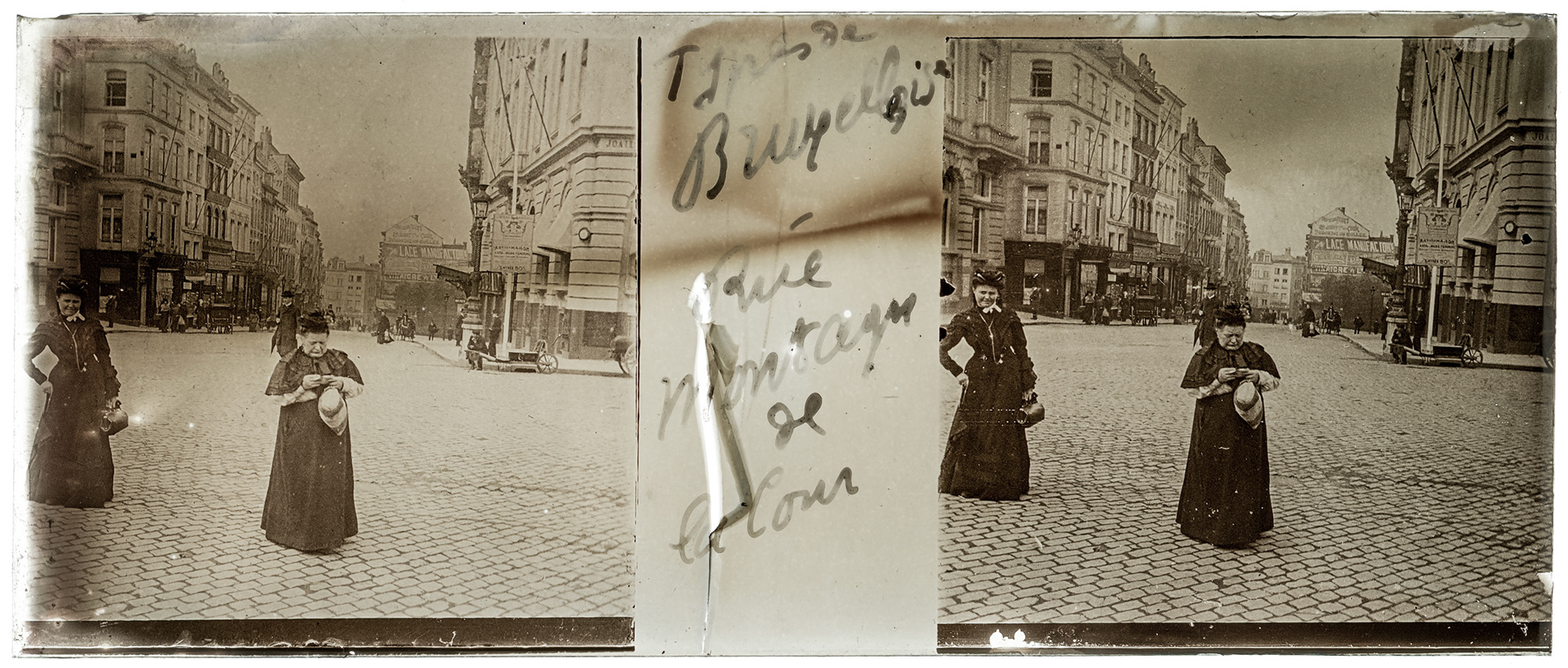 1966_ Belgique-Bruxelles rue montagne de la Cour - "Types de Bruxelloise - Rue montagne de la Cour"