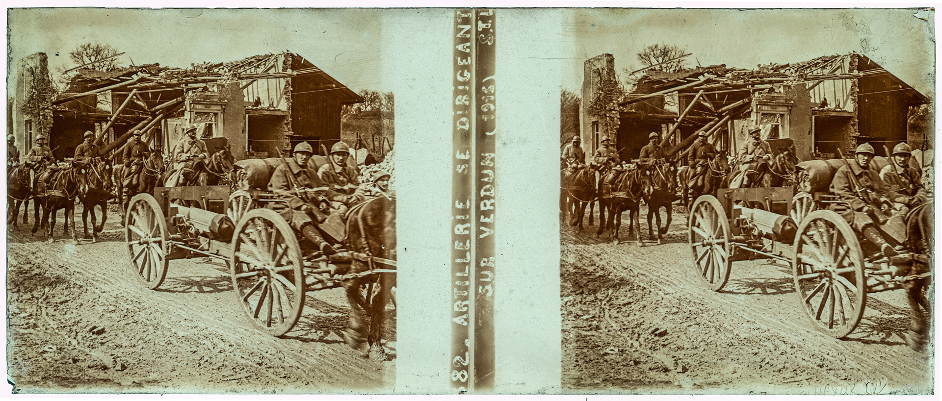 0546_ France-Verdun - 1916 - "82 Artillerie se dirigeant sur Verdun (1916) STL"