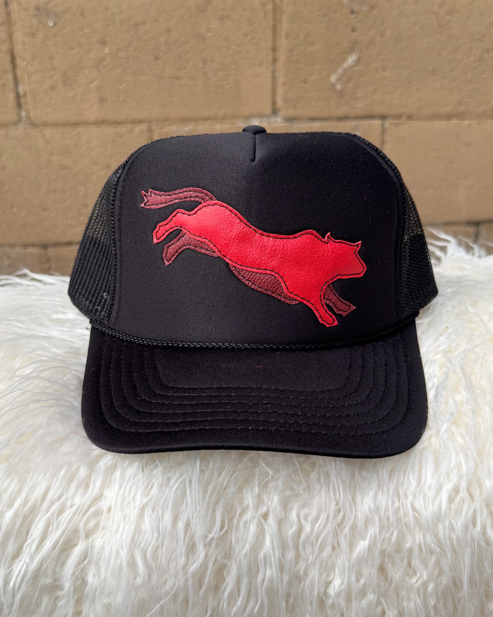 Black+Red Bull Hat