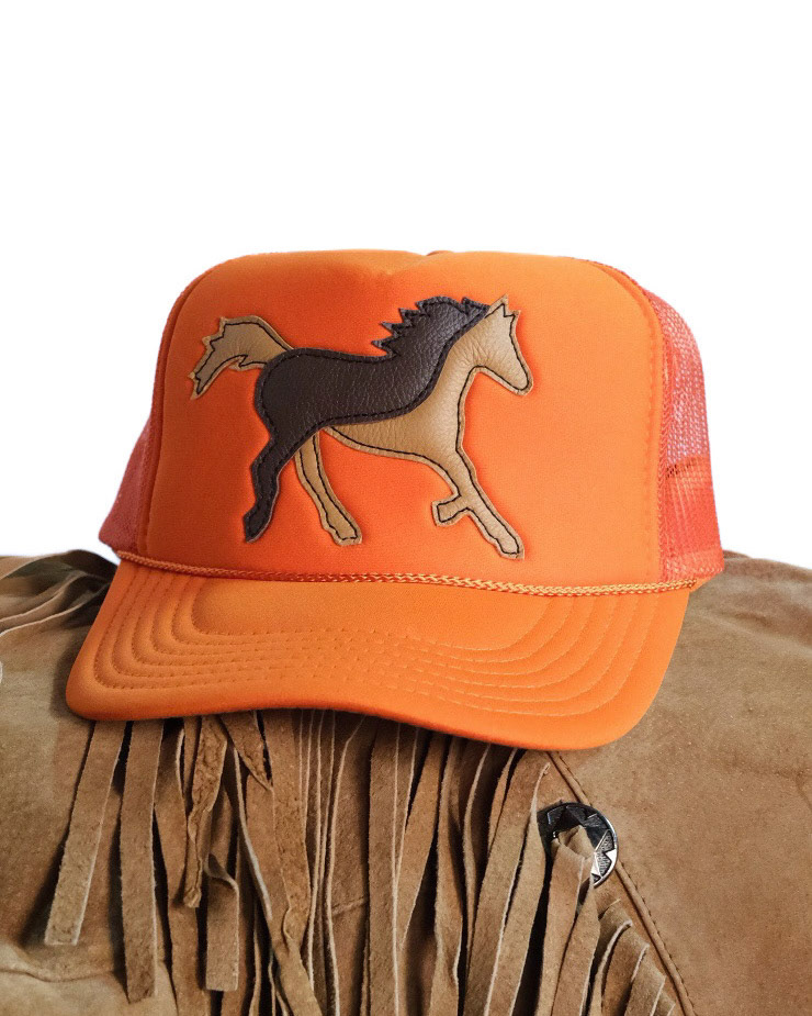 Orange Horse Hat