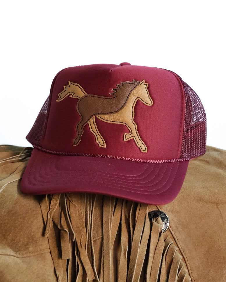Maroon Horse Hat