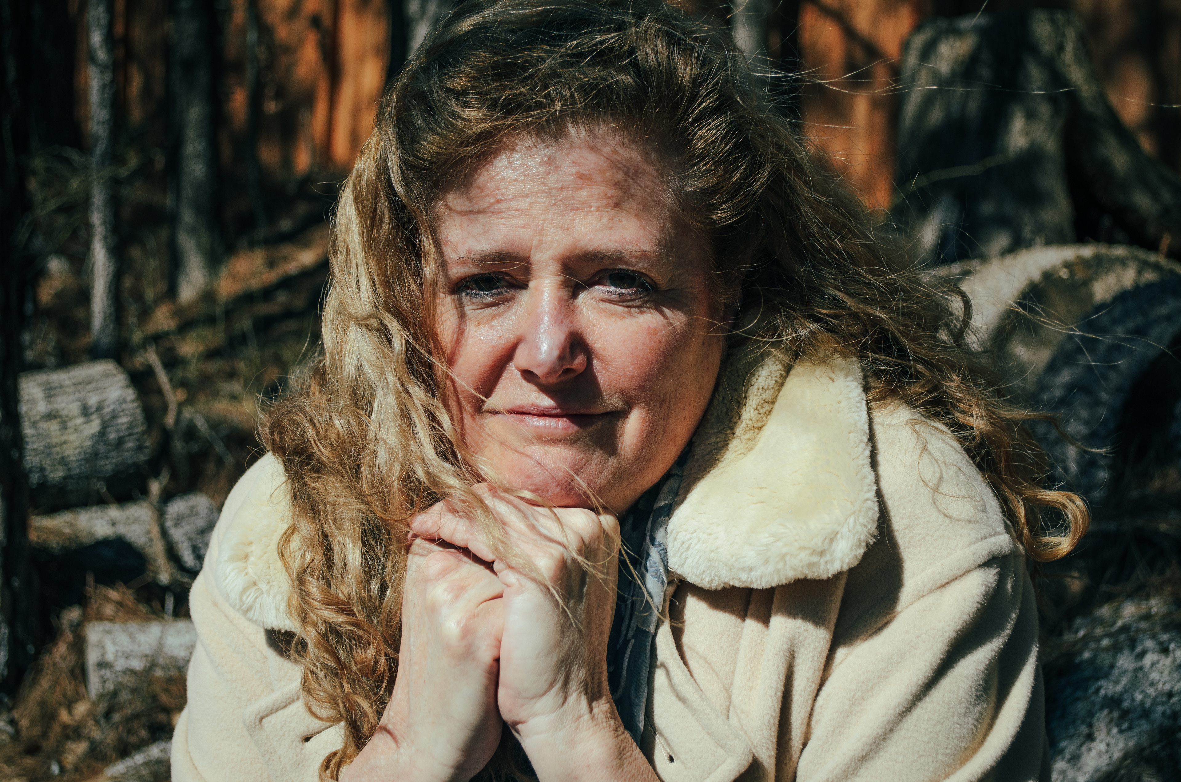 Portrait of my mom outside in fall