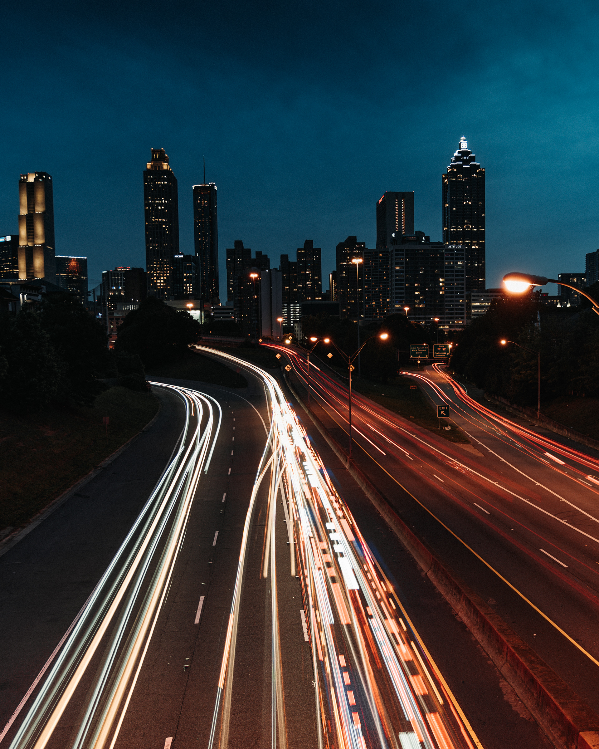 Atlanta Skyline viewed from Jackson Street Bridge