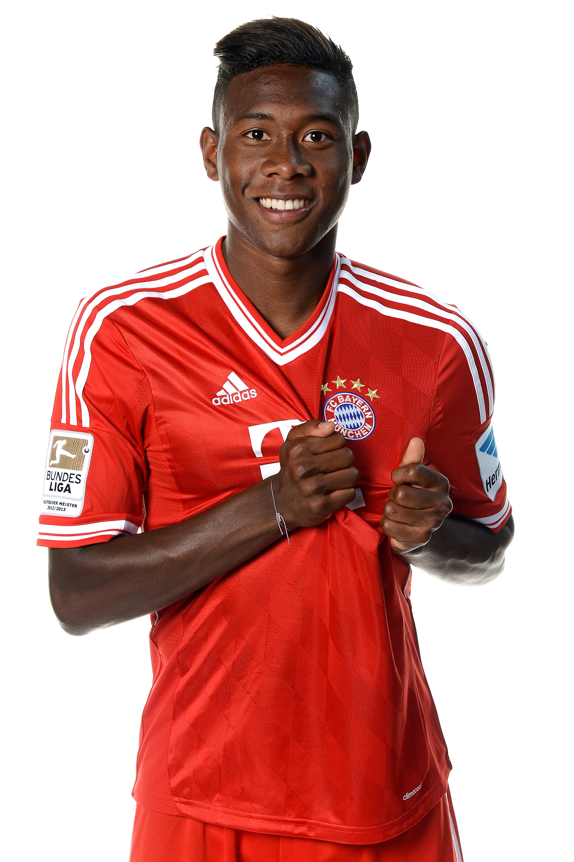 David Alaba poses during the FC Bayern Muenchen Team Presentation for DFL on July 18, 2013 in Munich, Germany. (Photo by Sascha Steinbach/Getty Images)