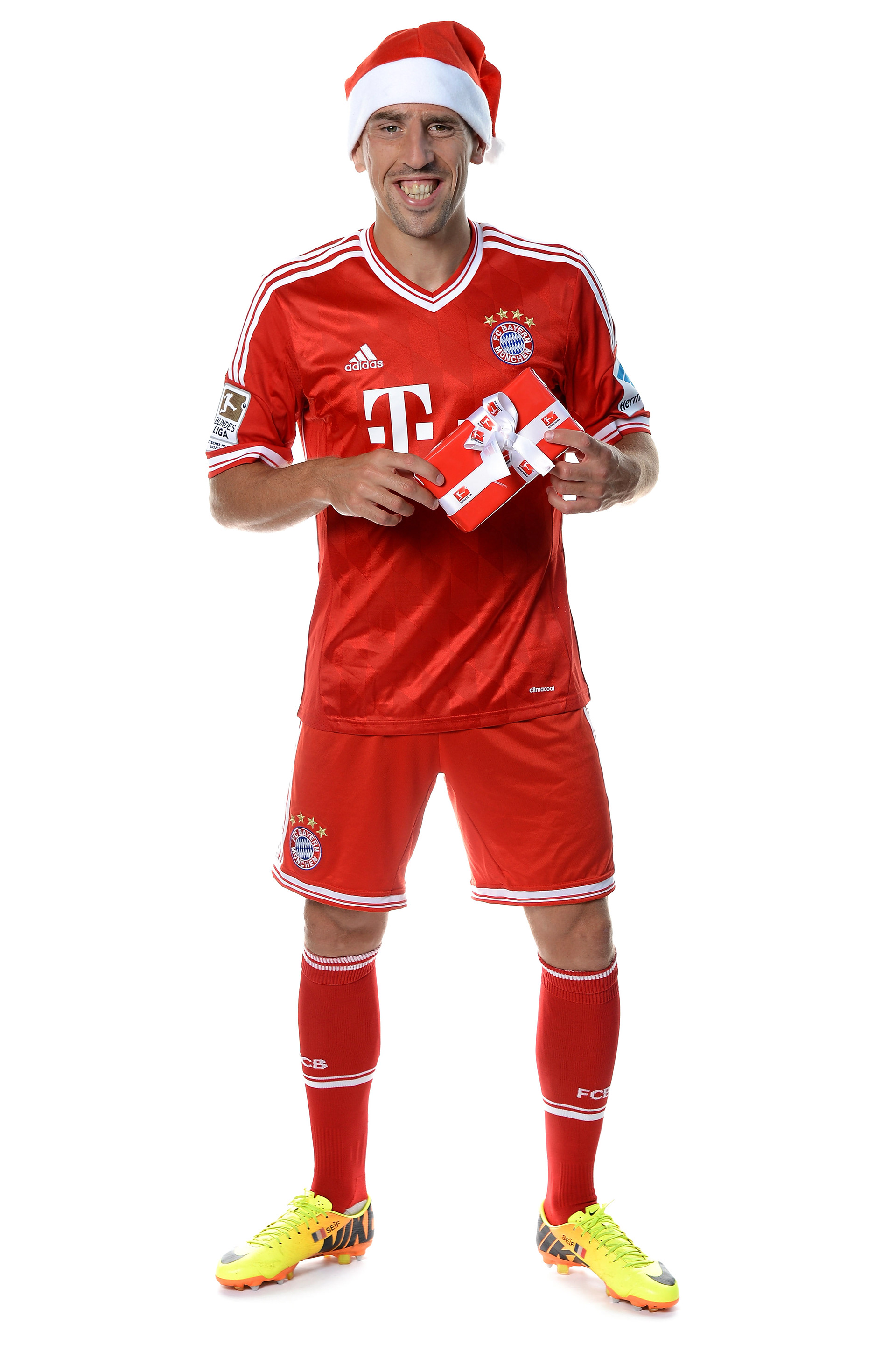 Franck Ribery poses during the FC Bayern Muenchen Team Presentation for DFL on July 18, 2013 in Munich, Germany. (Photo by Sascha Steinbach/Getty Images)