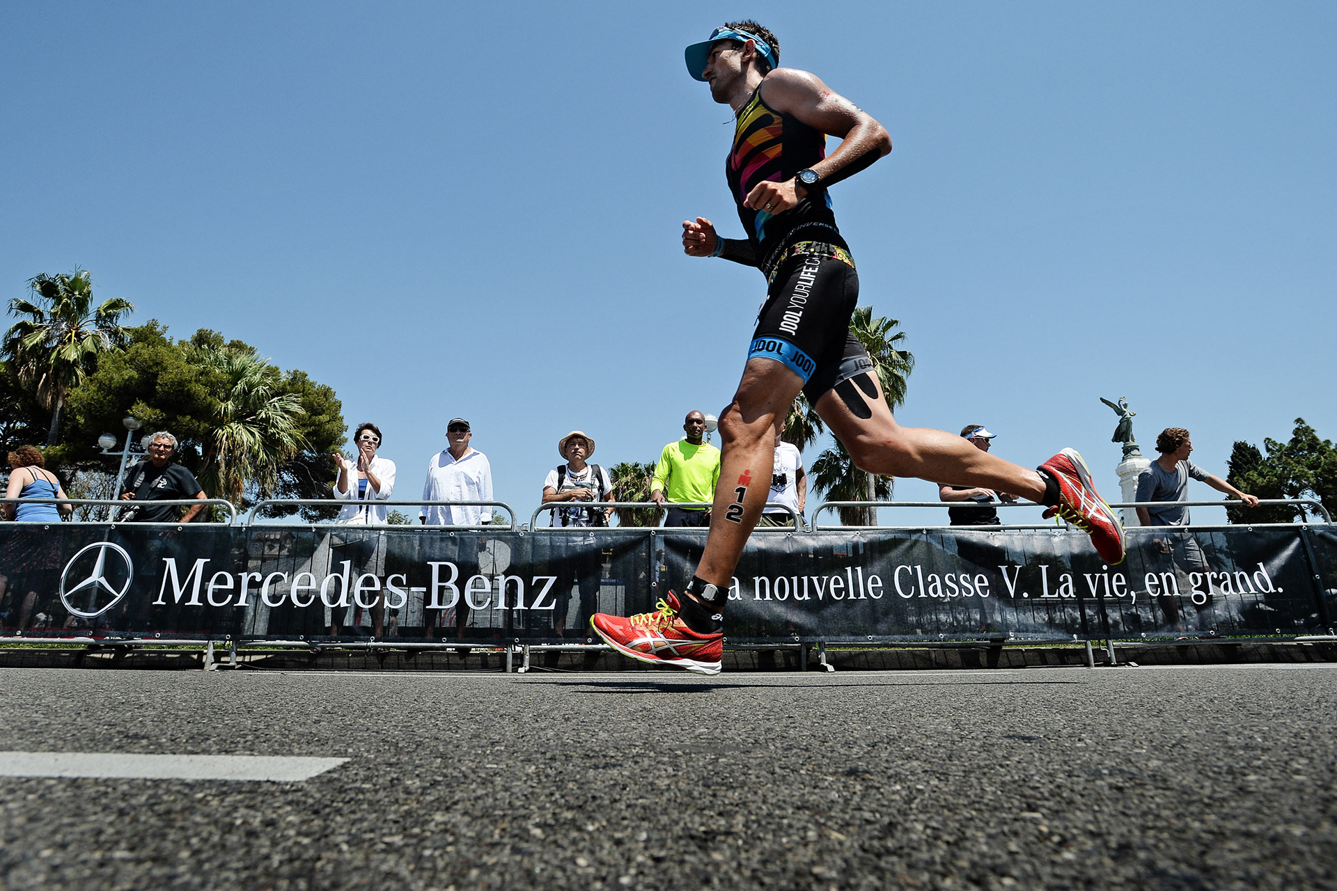 Athletes compete in the 2016 Ironman in Nice, France, 05 June 2016. (Photo by Sascha Steinbach For Mercedes-Benz Vans France)