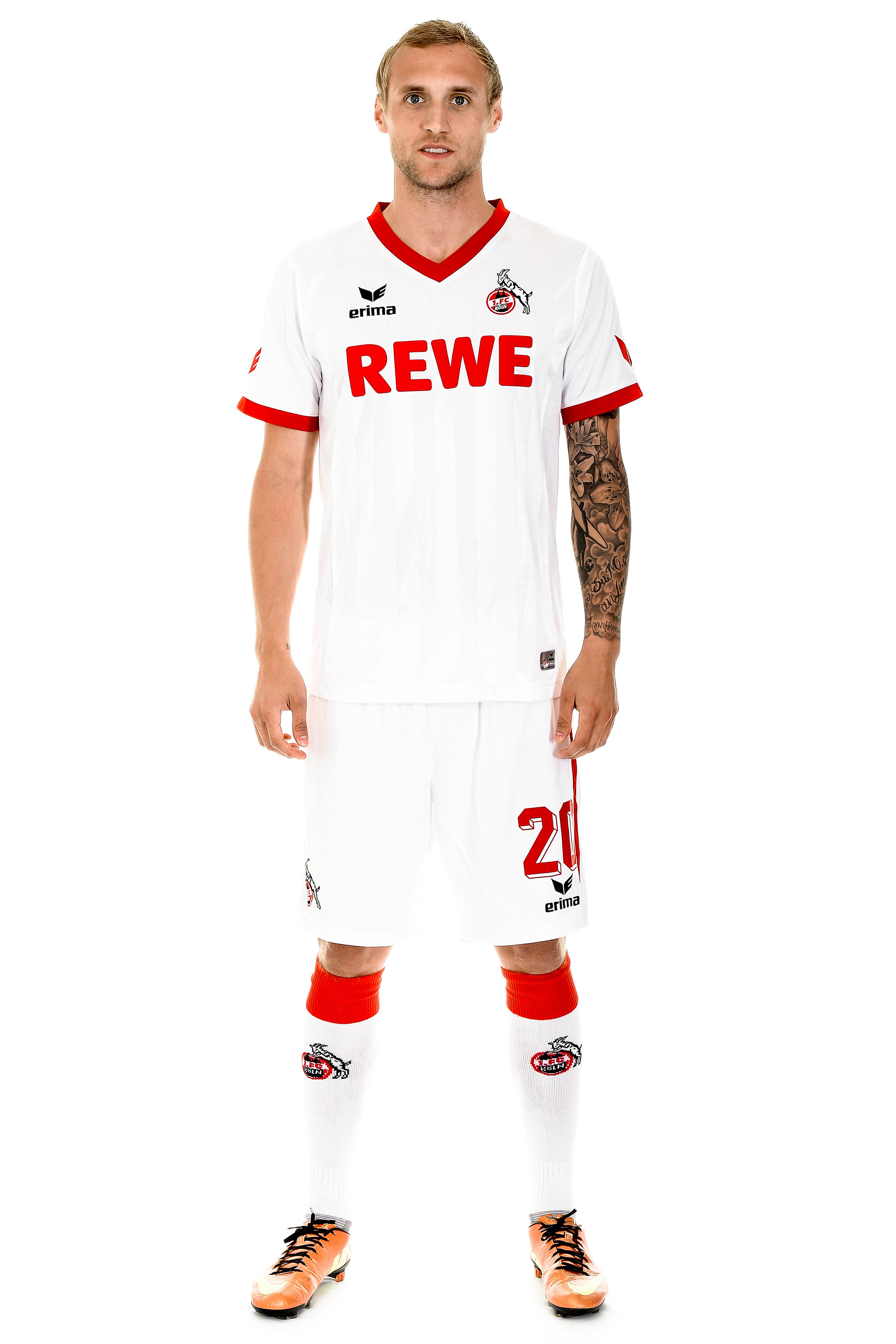 Marcel Risse poses during the 1. FC Koeln Team Presentation for DFL on June 24, 2013 in Cologne, Germany.  (Photo by Sascha Steinbach/Getty Images For DFL))
