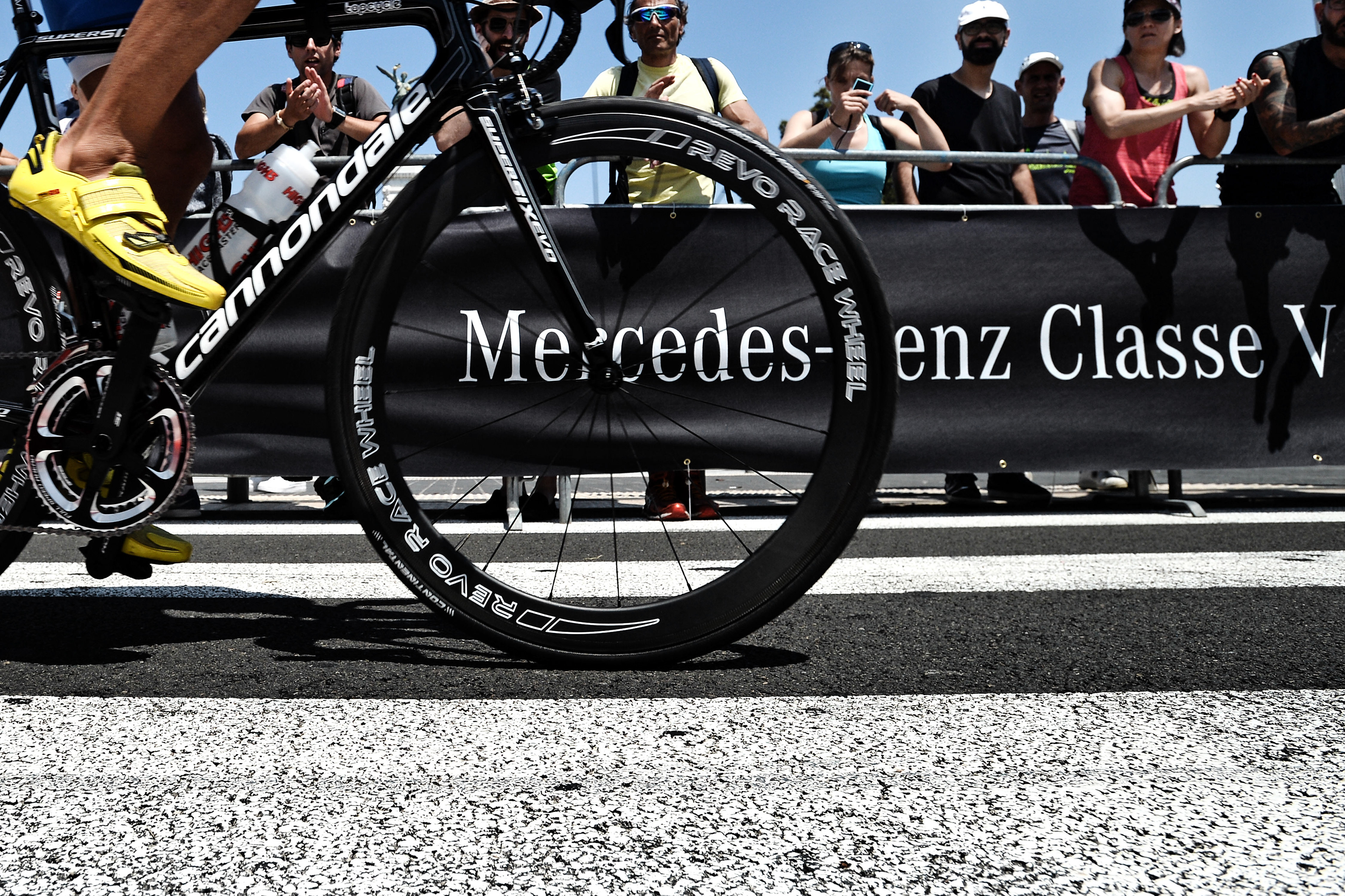 Athletes compete in the 2016 Ironman in Nice, France, 05 June 2016. (Photo by Sascha Steinbach For Mercedes-Benz Vans France)