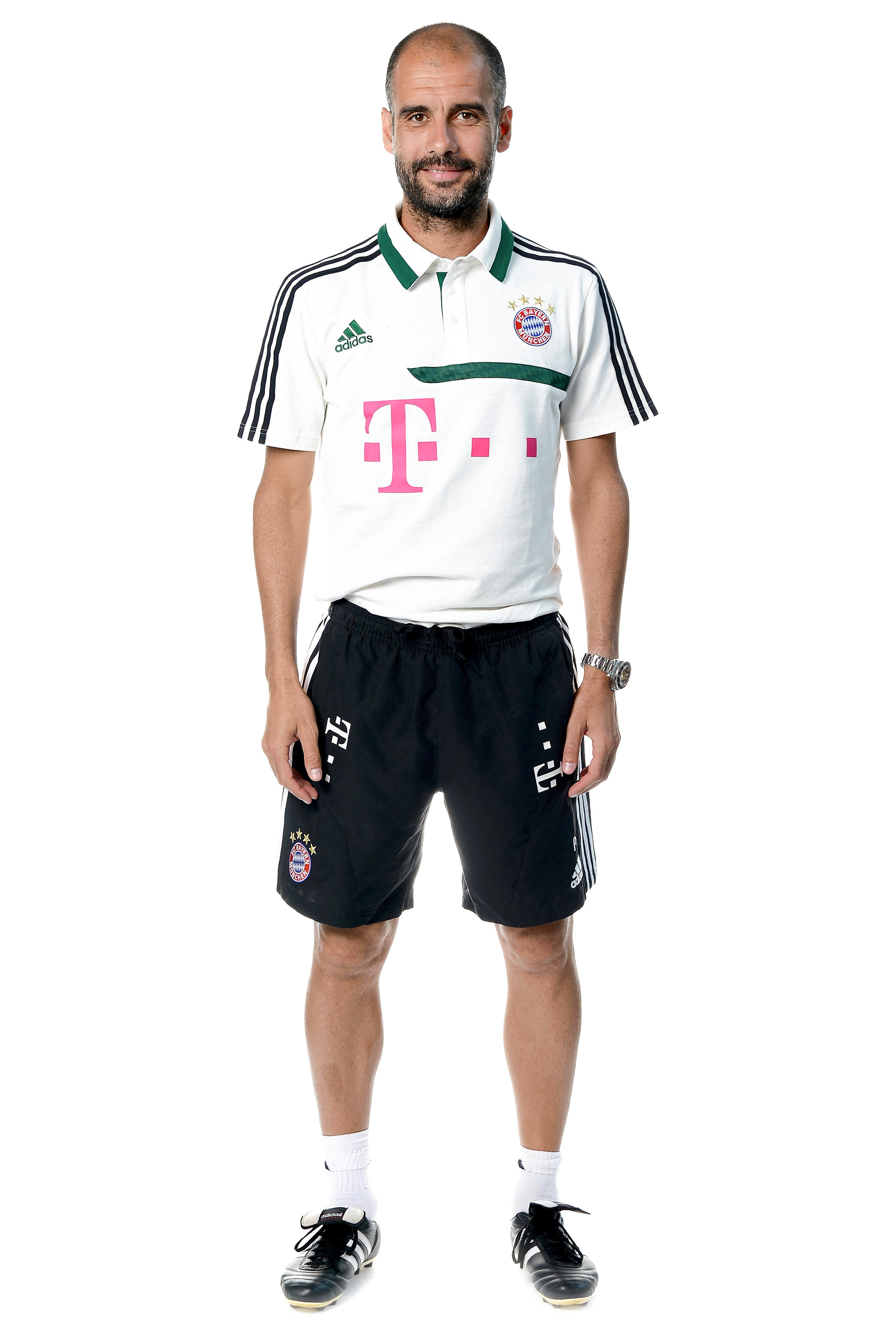 Pep Guardiola poses during the FC Bayern Muenchen Team Presentation for DFL on July 18, 2013 in Munich, Germany. (Photo by Sascha Steinbach/Getty Images) 