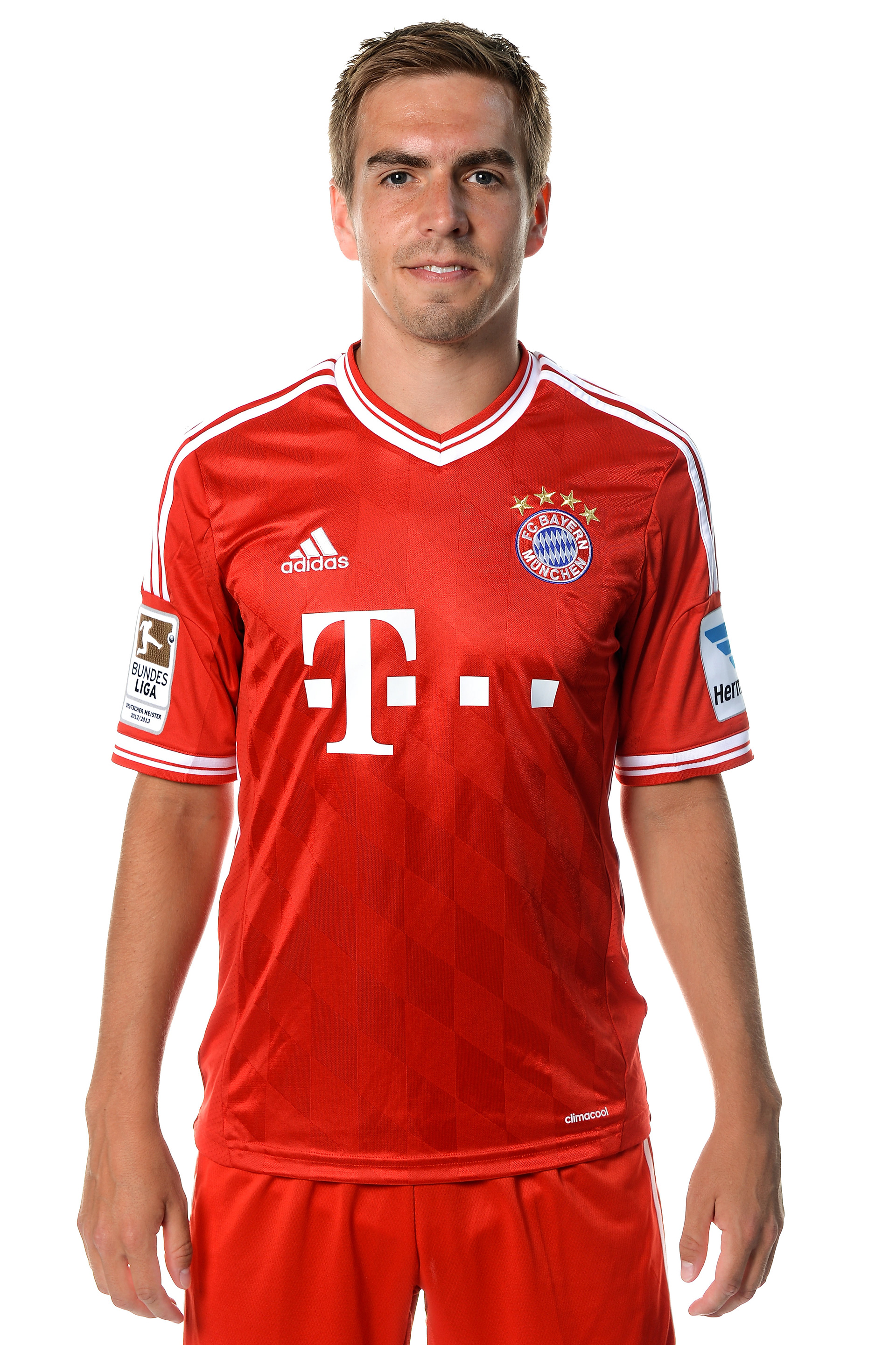 Philipp Lahm poses during the FC Bayern Muenchen Team Presentation for DFL on July 18, 2013 in Munich, Germany. (Photo by Sascha Steinbach/Getty Images)