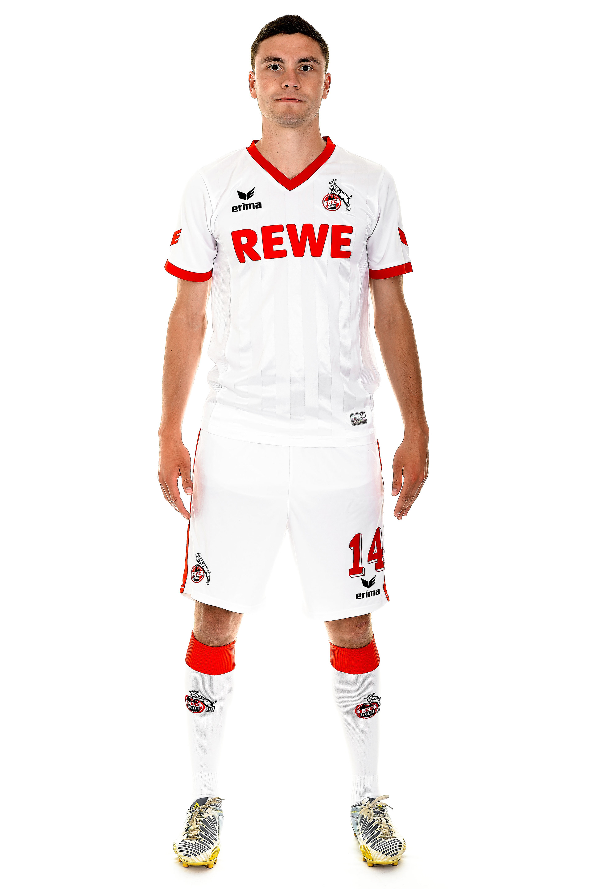 Jonas Hector poses during the 1. FC Koeln Team Presentation for DFL on June 24, 2013 in Cologne, Germany.  (Photo by Sascha Steinbach/Getty Images For DFL)
