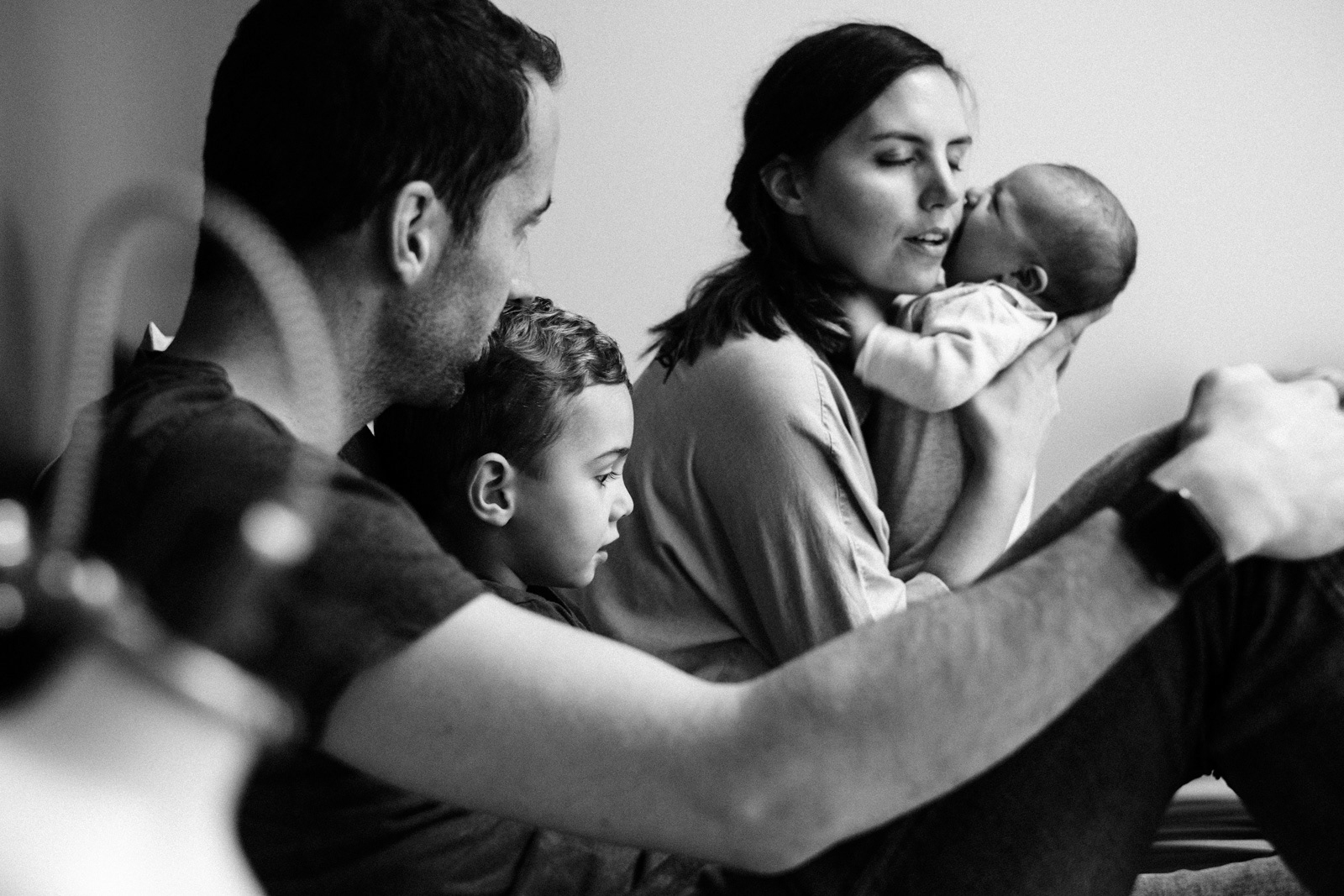 Photo famille noir et blanc Drôme