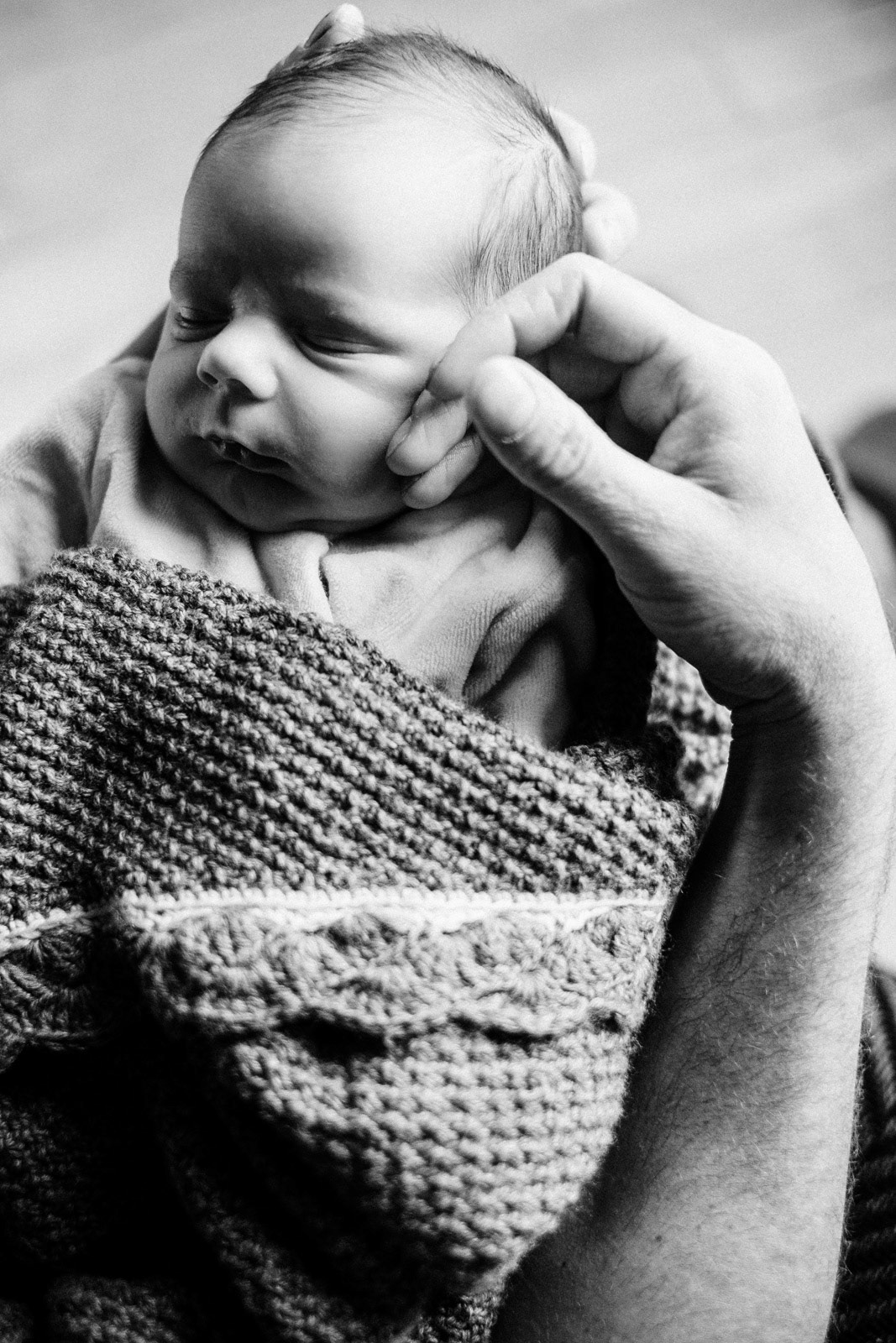 Photo bébé noir et blanc Lyon Eliott